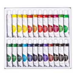 Tempera 24 culori 12ml Deli Tempera 24 culori 12ml Deli