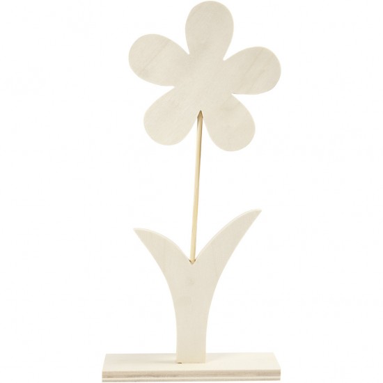 Kit creativ, floare lemn natur, 26 cm