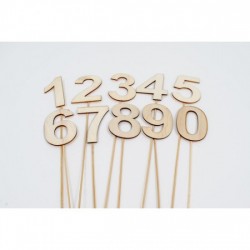 Cifre lemn pe bat, CIFRA 0, cca.35cm Cifre lemn pe bat, CIFRA 0, cca.35cm
