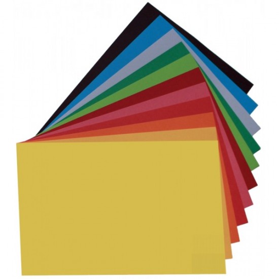 Carton colorat A4, 160 g/mp, DIVERSE CULORI, 25 coli/set, un set include o singura culoare