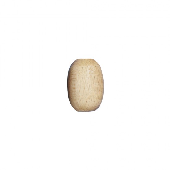 Margele Rayher din lemn, slefuite, 20 mm natur, 6 mm orificiu, vrac