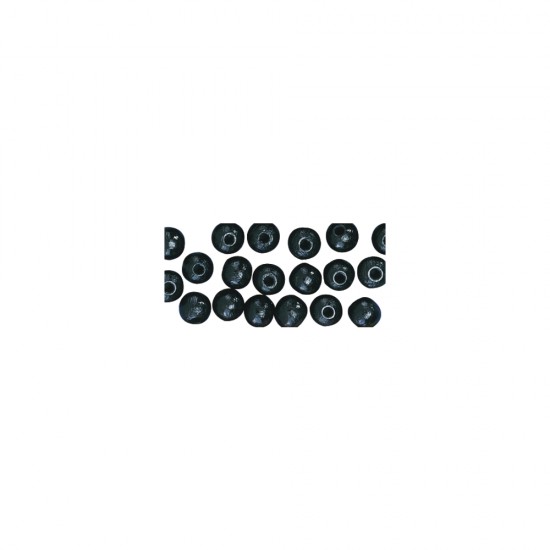 Margele Rayher cilindrice din lemn, slefuite, dimensiune 10/8 mm, culoare negru, 39 piese