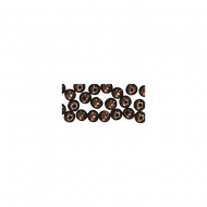 Margele Rayher cilindrice din lemn, slefuite, dimensiune 10/8 mm, culoare maro inchis, 39 piese
