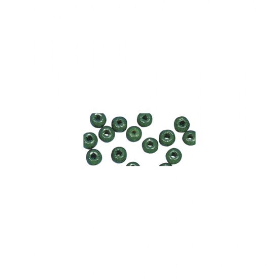 Margele Rayher cilindrice din lemn, slefuite, 10/8 mm, verde deschis, 39 piese