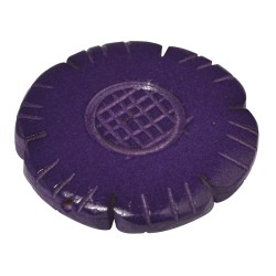 Margele Rayher din lemn in forma de floare, mov, 3 cm