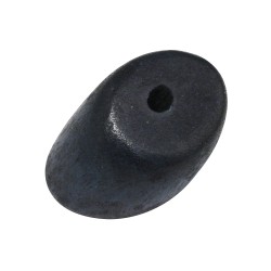 Margele Rayher din lemn Bayong asimetrice, albastru denim, 1,4x1,7 cm