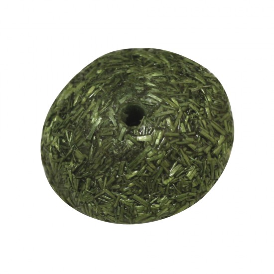 Margele Rayher din sticla Abaca, culoare verde oriental, 2 cm