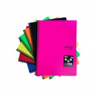 Caiet MY NOTE, cu spira, A4 80 file, coperta plastic, velin, DIVERSE CULORI