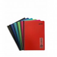 Caiet MY NOTE, cu spira, A5 80 file, coperta plastic, matematica, DIVERSE CULORI