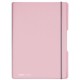 Caiet A4 My.Book Flex, 2x40 file, dictando+patratele, coperta roz deschis, Herlitz, 9478190