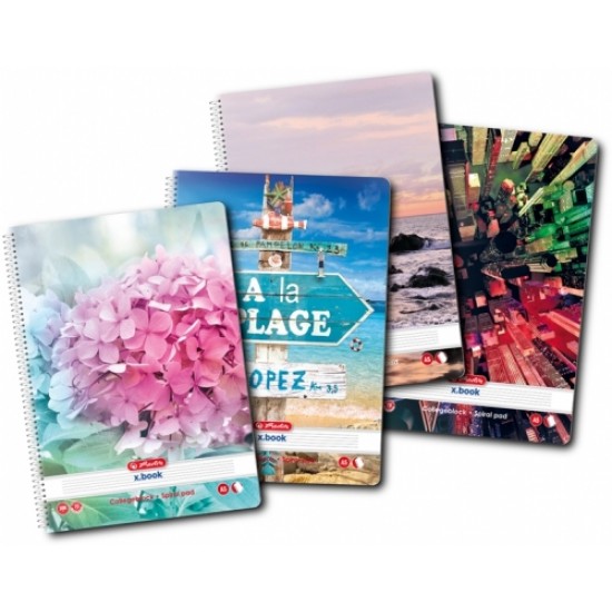 Caiet cu spira A4, 100 file, dictando, Enjoy Life, Herlitz