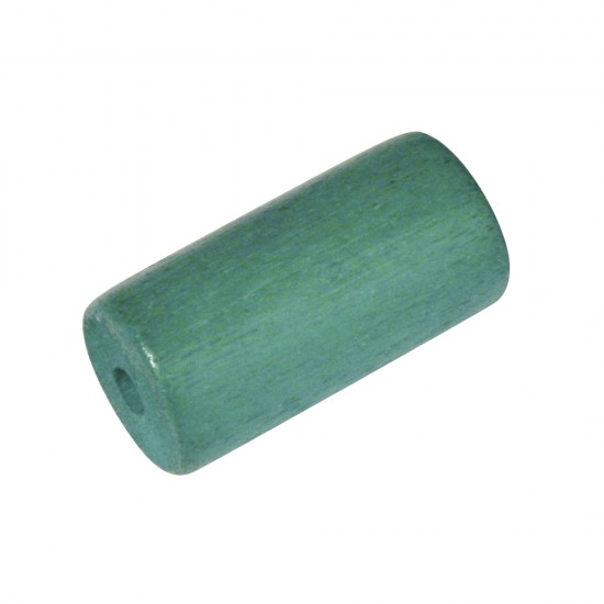 Element Rayher din lemn pentru bijuterii, rola, smarald, 12x22 mm