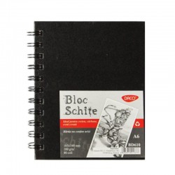 Bloc A6 schite 80 file,DACO, 100 g/mp, BD610 Bloc A6 schite 80 file,DACO, 100 g/mp, BD610