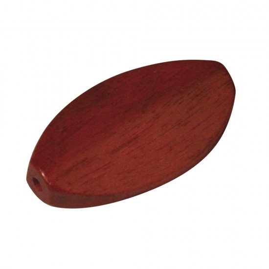Element Rayher din lemn pentru bijuterii, disc, oval, rosu cadmium, 32x18mm