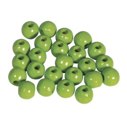 Margele Rayher din lemn FSC 100%, slefuite, 6mm verde mar, 115 piese