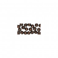 Margele Rayher din lemn FSC 100%, slefuite, 10mm maro inchis,  52 piese