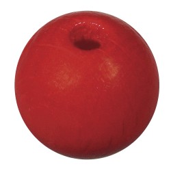 Margele Rayher din lemn FSC 100%, slefuite, 10mm rosu,  52 piese