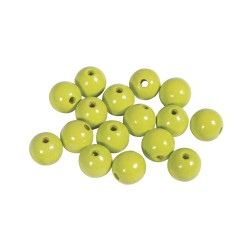 Margele Rayher din lemn FSC 100%, slefuite, 12mm galben, 32 piese