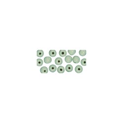 Margele Rayher din lemn FSC 100%, slefuite, 16mm,verde deschis, 15 piese