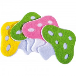 Ciupercute fetru, diverse culori, 6x5 cm Ciupercute fetru, diverse culori, 6x5 cm
