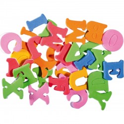 Litere adezive, carton buretat, diverse culori, 2.2 cm, 20 buc/set Litere adezive, carton buretat, diverse culori, 2.2 cm, 20 buc/set