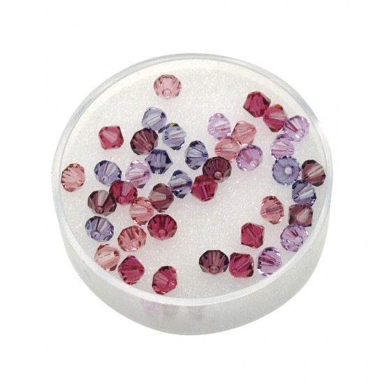 Cristale Swarovski, 6 mm, 25 piese, tonuri de violet