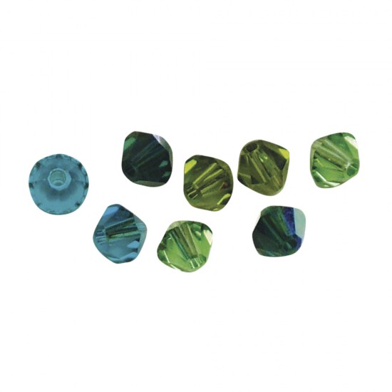 Cristale Swarovski, 6 mm, 25 piese, tonuri de verde