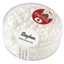 Margele de nisip, Papillon-Rocailles, moonstone, 3,2x6,5mm, 18 g