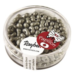 Margele de nisip, Papillon-Rocailles, argintiu, 3,2x6,5mm, 18 g Margele de nisip, Papillon-Rocailles, argintiu, 3,2x6,5mm, 18 g