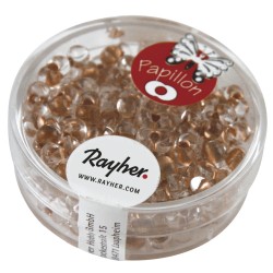 Margele de nisip, Papillon-Rocailles, cupru brilian, 3,2x6,5mm, 18 g Margele de nisip, Papillon-Rocailles, cupru brilian, 3,2x6,5mm, 18 g