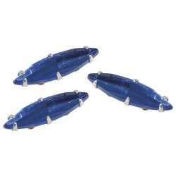 Strasuri din sticla ovale , 11x4 mm, saphire,3buc/set