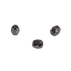 Margele Rayher din sticla, 4mm  ,negru antracit opac, 100buc/set
