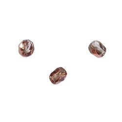 Margele Rayher din sticla, 4mm , cupru semiopac, 100buc/set