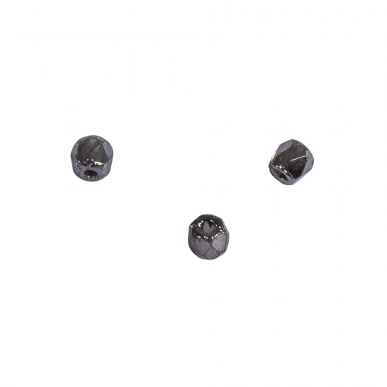 Margele Rayher din sticla, 3mm o, anthracite opaque, box 100 pcs.