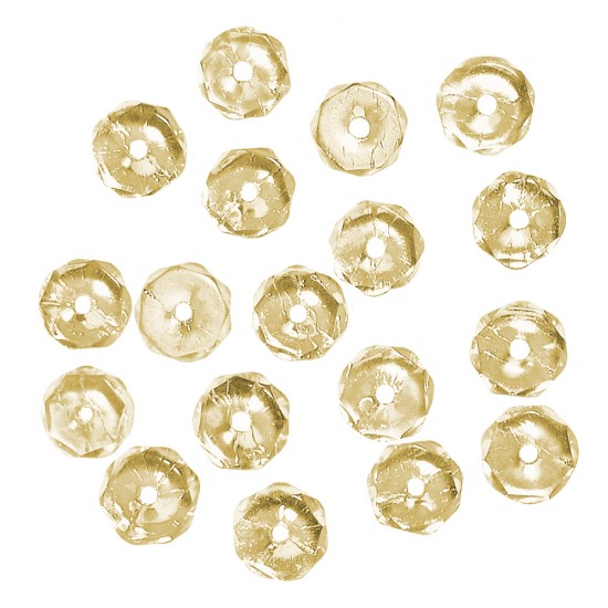 Margele Rayher din sticla round, topaz, 6x3mm,box 40 pcs.