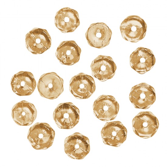 Margele Rayher din sticla round, light topaz, 6x3mm,box 40 pcs.