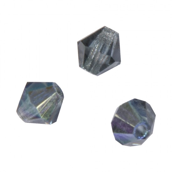 Margele slefuite, diamant  , 4 mm o, blue-grey, box 50