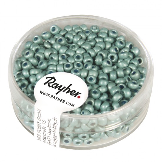 Margele metalice mate, turquoise, 2,6 mm o, box 17 g