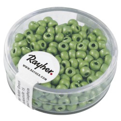 Metallic-Rocailles, matt, lime, 4 mm, box 17 g