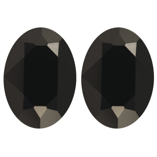 Swarovski crystal gern oval, ebony, 18x13 mm, box 1 pc.