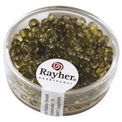 Rocailles,o 4 mm, Two Tone, avocado, box 17g Rocailles,o 4 mm, Two Tone, avocado, box 17g