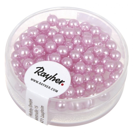 Margele de sticla renaissance, 4mm o, orchid, box 85pcs