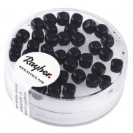 Margele cubice renaissance, negru, 4,5x5 mm, box 40 pc