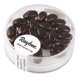 Margele in forma de maslina renaissance, nougat, 9x6 mm, box 20 pc