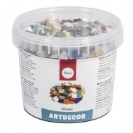 Pietre mozaic, mixed colours, 1x1cm, (approx.1300 pcs), bucket 1kg