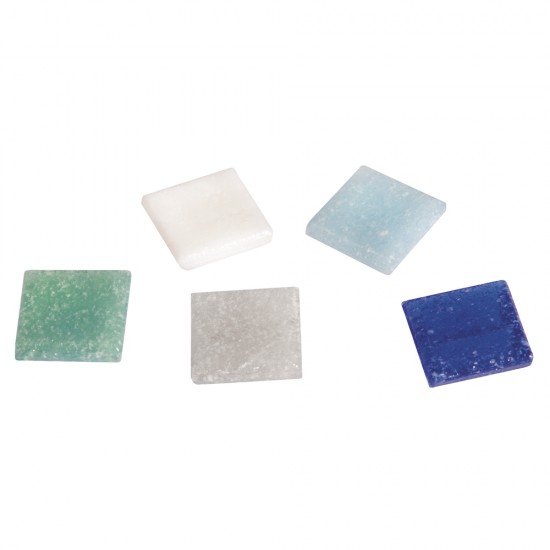 Pietre mozaic, blue shades, 2x2cm, (approx.325 pcs), bucket 1kg