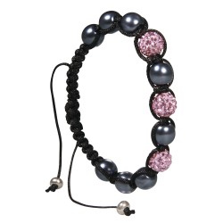 Kit bratara Shamballa    Rose  , rose/dark