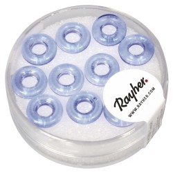 Inele din sticla cu orificiu mare Magic Flair , royal blue, 9x3mm, hole 4mm o, Inele din sticla cu orificiu mare Magic Flair , royal blue, 9x3mm, hole 4mm o,