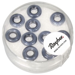 Inele din sticla cu orificiu mare Magic Flair , midnight blue, 9x3mm, hole 4mm Inele din sticla cu orificiu mare Magic Flair , midnight blue, 9x3mm, hole 4mm