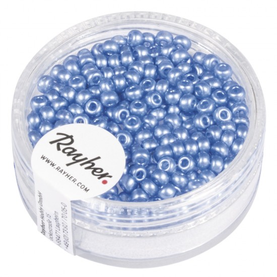 Rocailles waxed, Bavarian blue, 2.6mm, box 7g